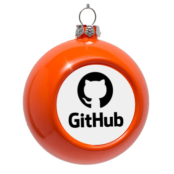 GitHub, Orange Christmas tree ornament bauble 8cm