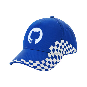 GitHub, Adult Ultimate BLUE RACING Cap, (100% COTTON DRILL, ADULT, UNISEX, ONE SIZE)