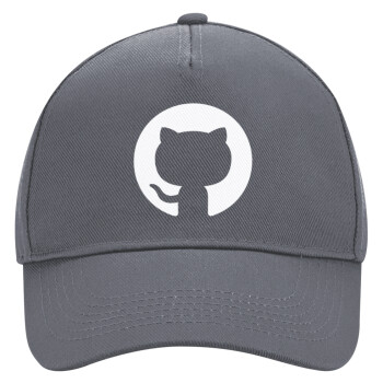 GitHub, Ultimate Adult Hat Grey, (100% COTTON DRILL, ADULT, UNISEX, ONE SIZE)