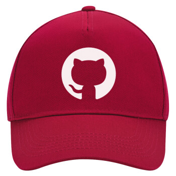 GitHub, Adult Ultimate Hat RED, (100% COTTON DRILL, ADULT, UNISEX, ONE SIZE)