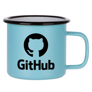 GitHub, Κούπα Μεταλλική εμαγιέ ΜΑΤ σιέλ 360ml
