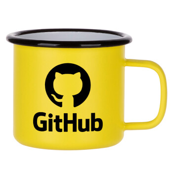 GitHub, Metallic enamel MATT Yellow cup 360ml