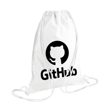 GitHub, Backpack pouch GYMBAG white (28x40cm)