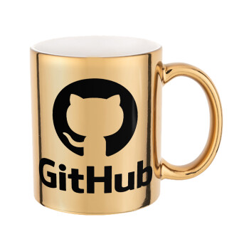 GitHub, Mug ceramic, gold mirror, 330ml