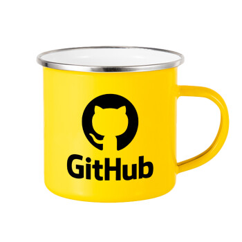 GitHub, Κούπα Μεταλλική εμαγιέ Κίτρινη 360ml