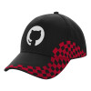 Adult Cap RACING Ultimate Black/Red, (100% COTTON DRILL, ADULT, UNISEX, ONE SIZE)