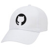 Adult Baseball Cap White 5-panel (POLYESTER, ADULT, UNISEX, ONE SIZE)