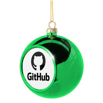GitHub, Χριστουγεννιάτικη μπάλα δένδρου Πράσινη 8cm