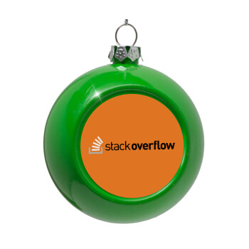 StackOverflow, Green Christmas tree ornament bauble 8cm