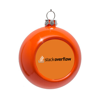 StackOverflow, Orange Christmas tree ornament bauble 8cm