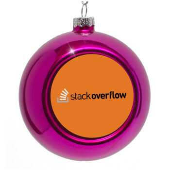 StackOverflow, Purple Christmas tree ornament bauble 8cm