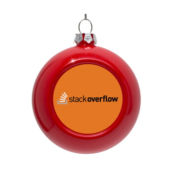 StackOverflow, Red Christmas tree ornament bauble 8cm