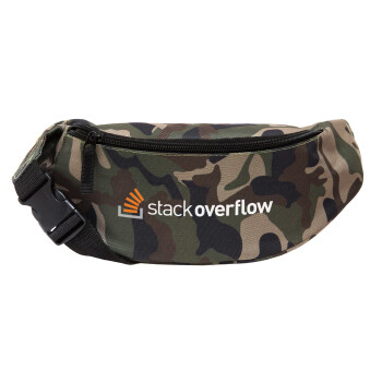 StackOverflow, Unisex waist bag (banana) in Jungle camouflage color with 2 pockets