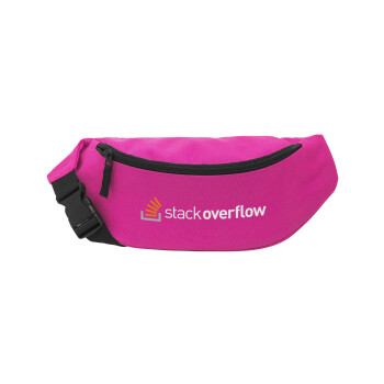 StackOverflow, Unisex waist bag (banana) in PINK color with 2 pockets