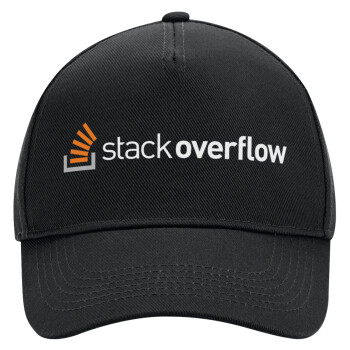 StackOverflow, Adult Ultimate Hat BLACK, (100% COTTON DRILL, ADULT, UNISEX, ONE SIZE)