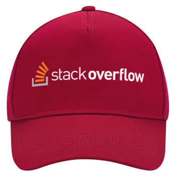 StackOverflow, Adult Ultimate Hat RED, (100% COTTON DRILL, ADULT, UNISEX, ONE SIZE)