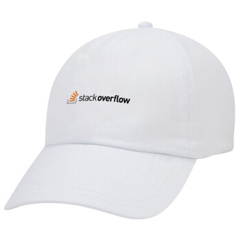 StackOverflow, Καπέλο Ενηλίκων Baseball Λευκό 5-φύλλο (POLYESTER, ΕΝΗΛΙΚΩΝ, UNISEX, ONE SIZE)