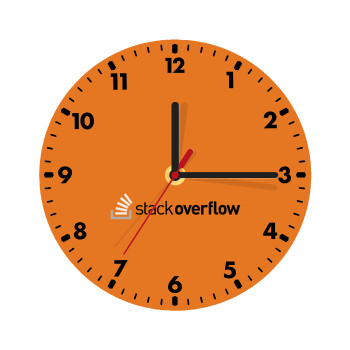 StackOverflow, Wooden wall clock (20cm)