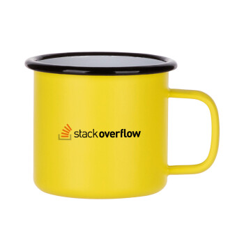 StackOverflow, Metallic enamel MATT Yellow cup 360ml