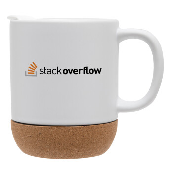 StackOverflow, Κούπα, κεραμική με βάση φελού και καπάκι (ΜΑΤ), 330ml (1 τεμάχιο)