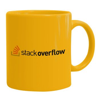 StackOverflow, Ceramic coffee mug yellow, 330ml