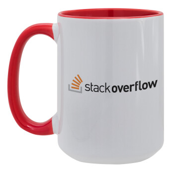 StackOverflow, Κούπα Mega 15oz, κεραμική Κόκκινη, 450ml