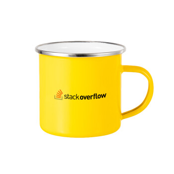 StackOverflow, Yellow Enamel Metallic Cup 360ml