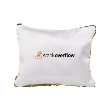 StackOverflow, Sequin Gold Pouch Cosmetic Bag