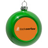 Green Christmas tree ornament bauble 8cm