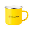 Yellow Enamel Metallic Cup 360ml