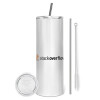 Eco friendly stainless steel tumbler 600ml, with metal straw & cleaning brush