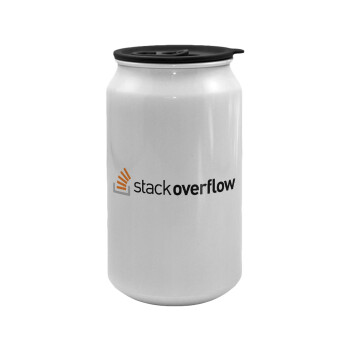 StackOverflow, Κούπα ταξιδιού μεταλλική με καπάκι (tin-can) 500ml