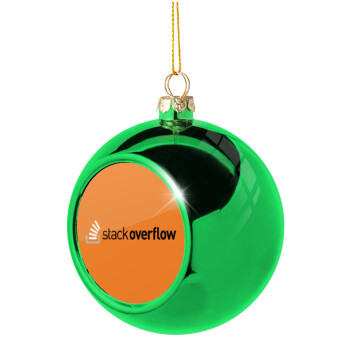 StackOverflow, Χριστουγεννιάτικη μπάλα δένδρου Πράσινη 8cm