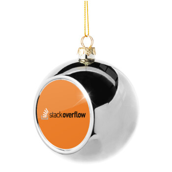 StackOverflow, Silver 8cm Christmas tree ball ornament