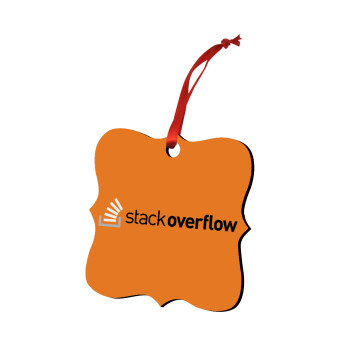 StackOverflow, Christmas ornament polygon wooden 7.5cm