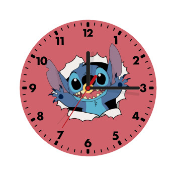 Stitch hello!!!, Ρολόι τοίχου ξύλινο (20cm)