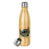 Glitter gold stainless steel thermos bottle, double-walled, 500ml