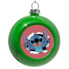 Green Christmas tree ornament bauble 8cm