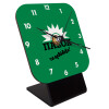 Quartz Wooden table clock with hands (10cm)