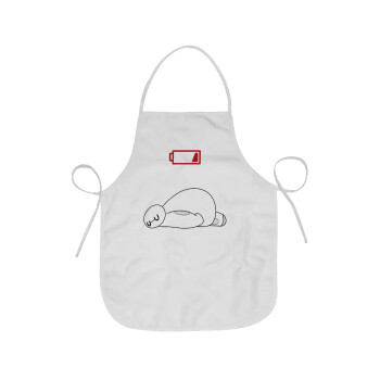 Baymax battery low, Chef Apron Short Full Length Adult (63x75cm)