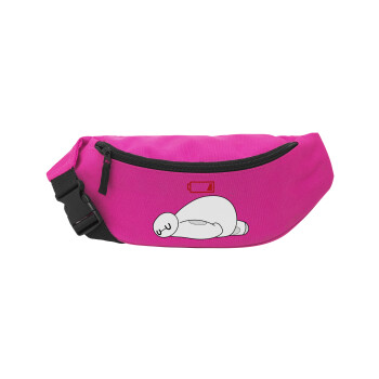 Baymax battery low, Unisex waist bag (banana) in PINK color with 2 pockets