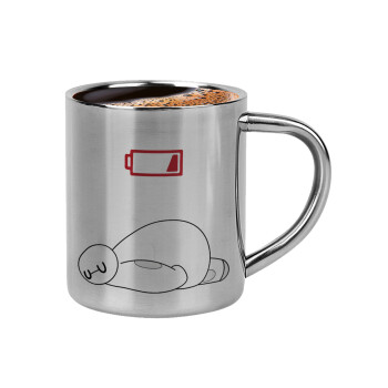 Baymax battery low, Double-wall metal cup for espresso (220ml)