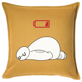 Baymax battery low, Sofa cushion YELLOW 50x50cm includes filling