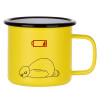 Metallic enamel MATT Yellow cup 360ml