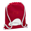 Backpack pouch GYMBAG Red, with pocket (40x48cm) & thick cords