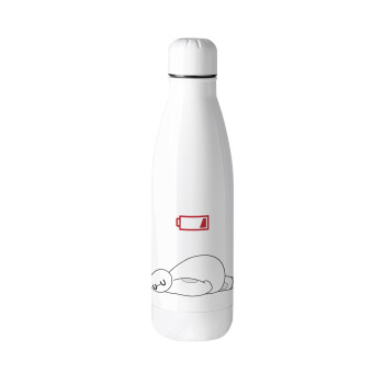 Baymax battery low, Μεταλλικό παγούρι θερμός (Stainless steel), 500ml