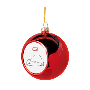 Baymax battery low, Christmas tree ball Red 8cm