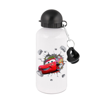 Brick McQueen, Metal water bottle, White, aluminum 500ml