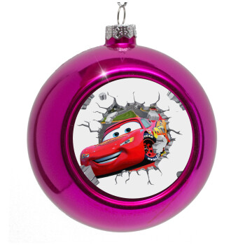 Brick McQueen, Purple Christmas tree ornament bauble 8cm