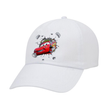 Brick McQueen, Καπέλο Ενηλίκων Baseball Λευκό 5-φύλλο (POLYESTER, ΕΝΗΛΙΚΩΝ, UNISEX, ONE SIZE)